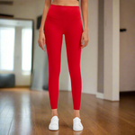 Red yoga leggings