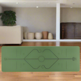 Yoga mat with markings