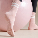 Pink yoga socks