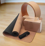 Cork yoga set
