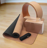 Cork yoga set