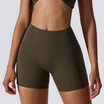 Brown yoga shorts