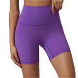 Purple yoga shorts