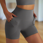 Grey yoga shorts