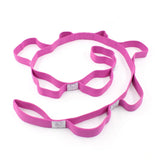 Yoga stretch straps with loops