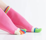 Pink yoga socks