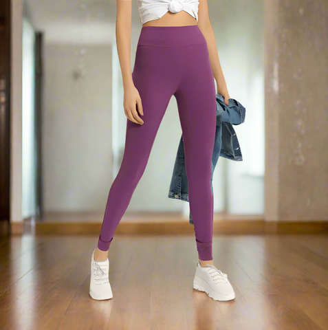 Purple yoga leggings