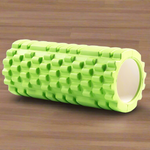 Green yoga foam roller neck