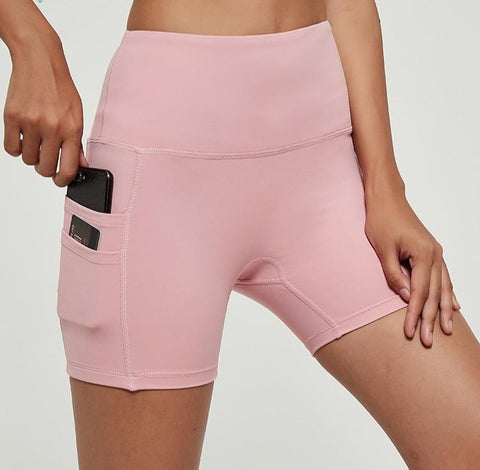 Yoga shorts pink