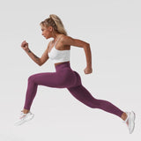 Tight yoga leggings dark purple