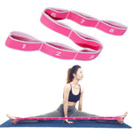 Yoga strap with loops pink