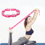 Yoga strap with loops pink