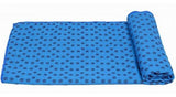 Blue yoga grip towel